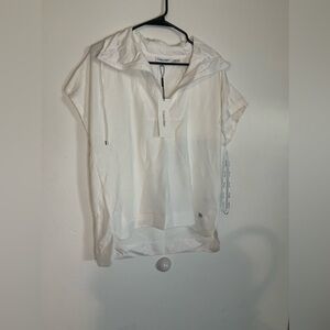 Calvin Klein white pull over sweater